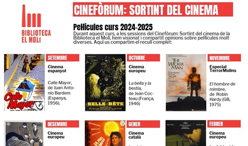 Cinefòrum: Sortint del cinema... 2024-25